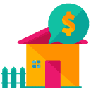 Dollar House Flat Icon