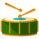 drums flat icon