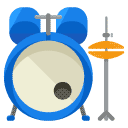Drums set Flat Icon