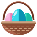 egg basket flat icon