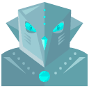 evil robot Flat Icon