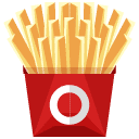 french fries flat icon