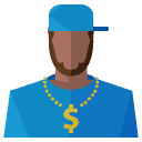 Gangster man Flat Icon