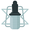 Hanging Microphone Flat Icon