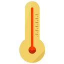 high temperature flat icon