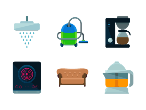 home appliances vol 2 flat icons