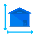House Blueprints Size Flat Icon