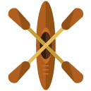 kayak flat icon