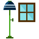 lamp window flat icon