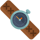 leather watch flat icon