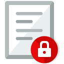 lock document flat icon