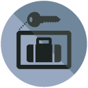 Lock Up Luggage Flat Icon