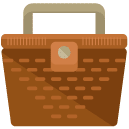 lunch basket flat icon