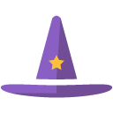 magical hat flat icon