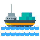 marine shipment flat icon