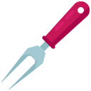 meat fork flat icon