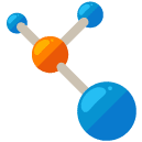molecules flat icon
