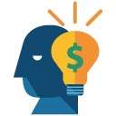 money idea flat icon