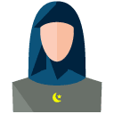 Muslim Woman Flat Icon
