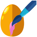 painting egg flat icon