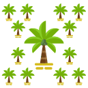 palm tree flat icon