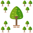 park tree flat icon