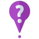question marker flat icon
