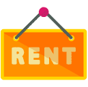 Rent Sign Flat Icon