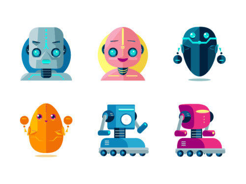 Robots Flat Icons