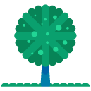 round tree flat icon