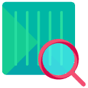 search code flat icon