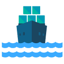 shipment ship delivery flat icon