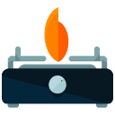 small stove flat icon