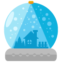 snow globe flat icon