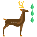 Standing Deer Flat Icons