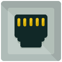 telephone port flat icon