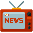 television news flat icon