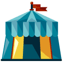 tent flat icon