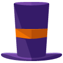 top hat flat icon