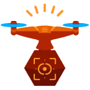 view drone flat icon