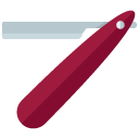vintage shaving blade flat icon