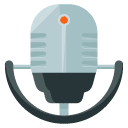 Vintage Style Microphone Flat Icon