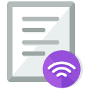 wifi document flat icon