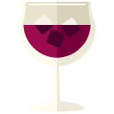 wine glass flat icon