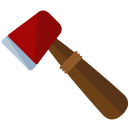 wooden axe flat icon