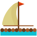 wooden float flat icon