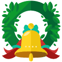 wreath flat icon