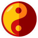 yin yang flat icon