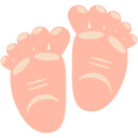 baby feet flat icon