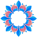 flower one flat icon
